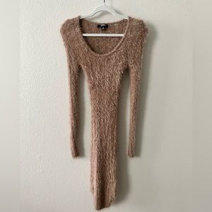 Beige Body Con Dress